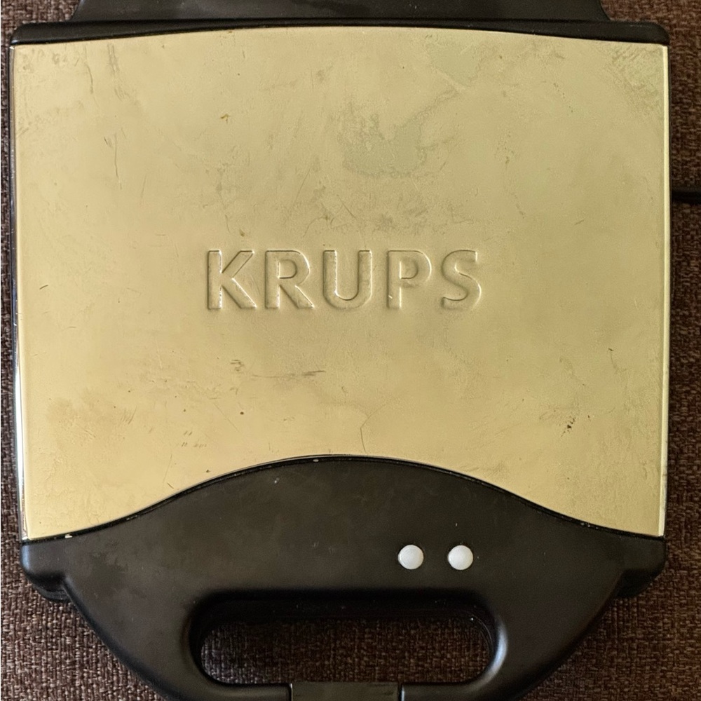 Krups Gold and Black Waffle Maker